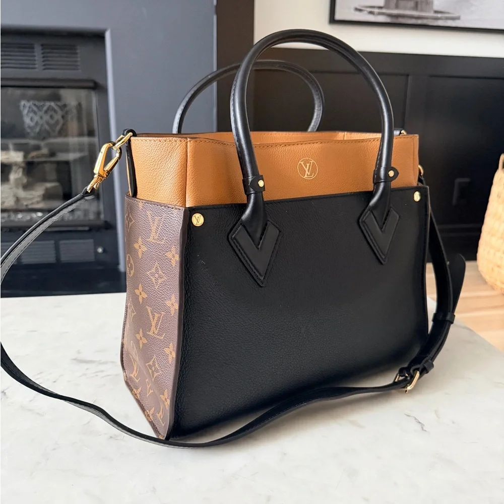 Louis Vuitton Monogram On My Side MM Calfskin Leather Top Handle Bag - Picture 3 of 11